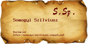 Somogyi Szilviusz névjegykártya